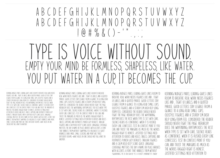 Inquisitive specimen sheet