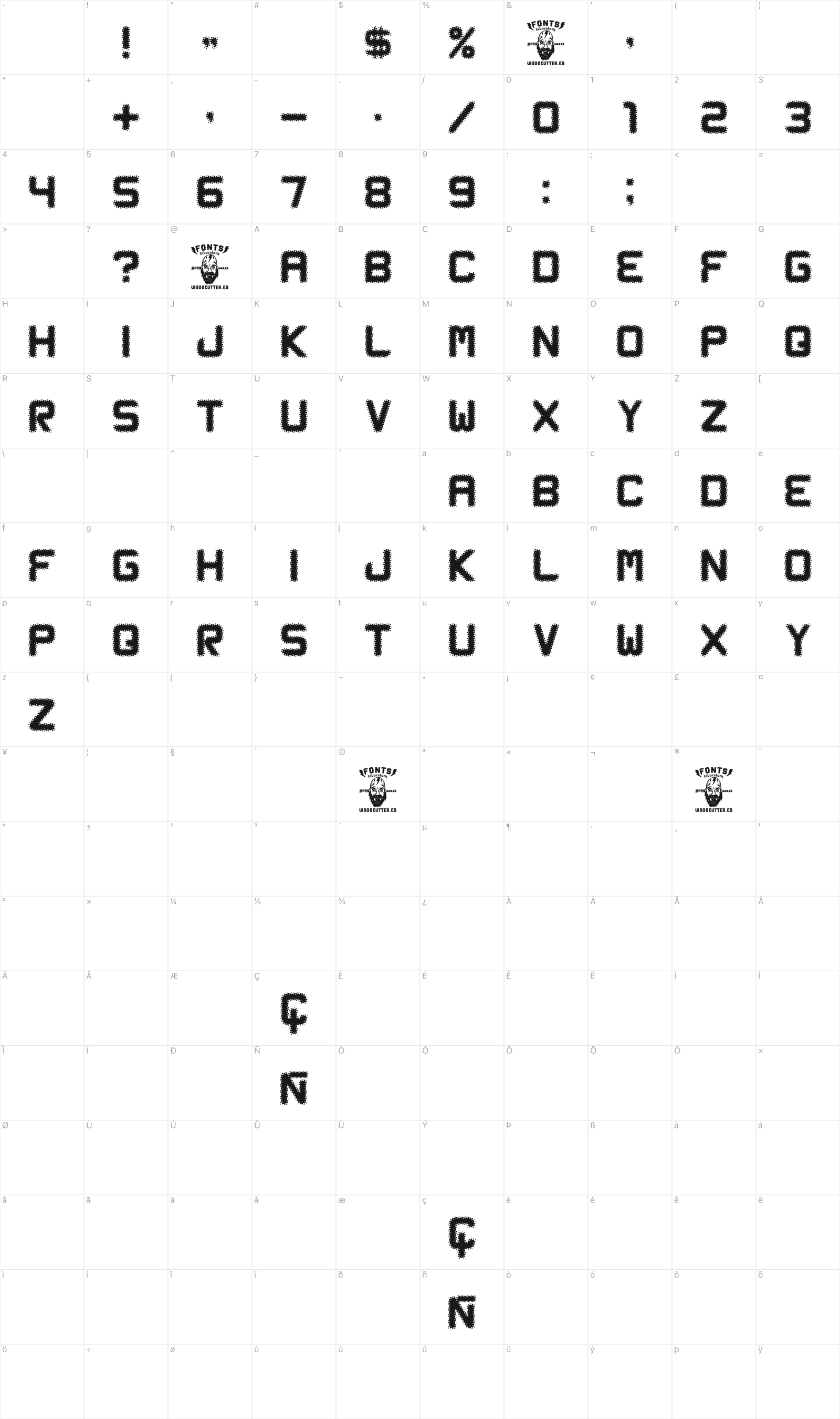 Escape Room 1936 glyph table