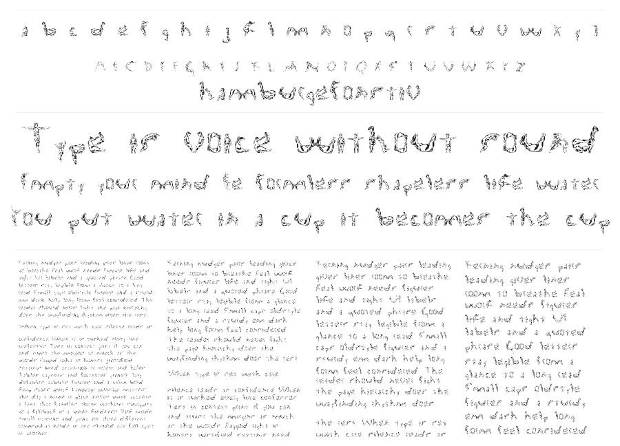 Renisci specimen sheet