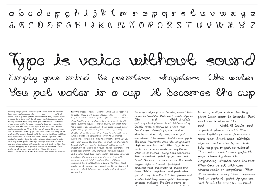 Savior Light Our Way specimen sheet