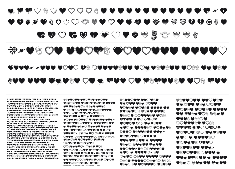 Hearts Salad specimen sheet