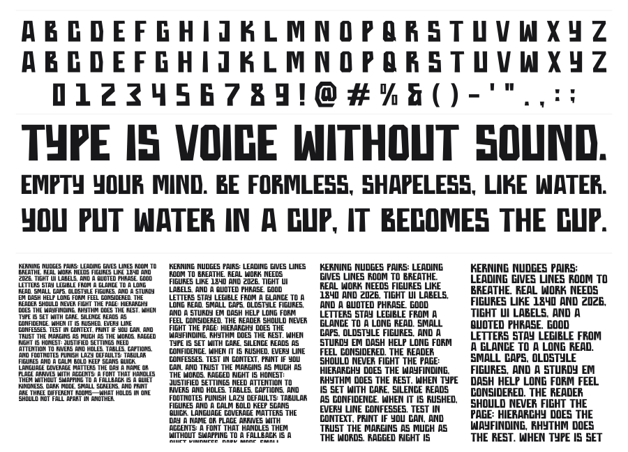 Throostle specimen sheet