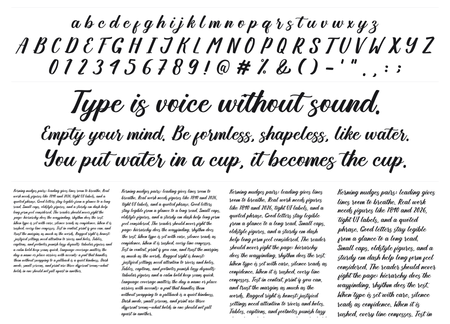 Angellya specimen sheet