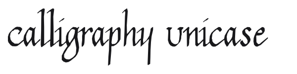 Calligraphy Unicase preview