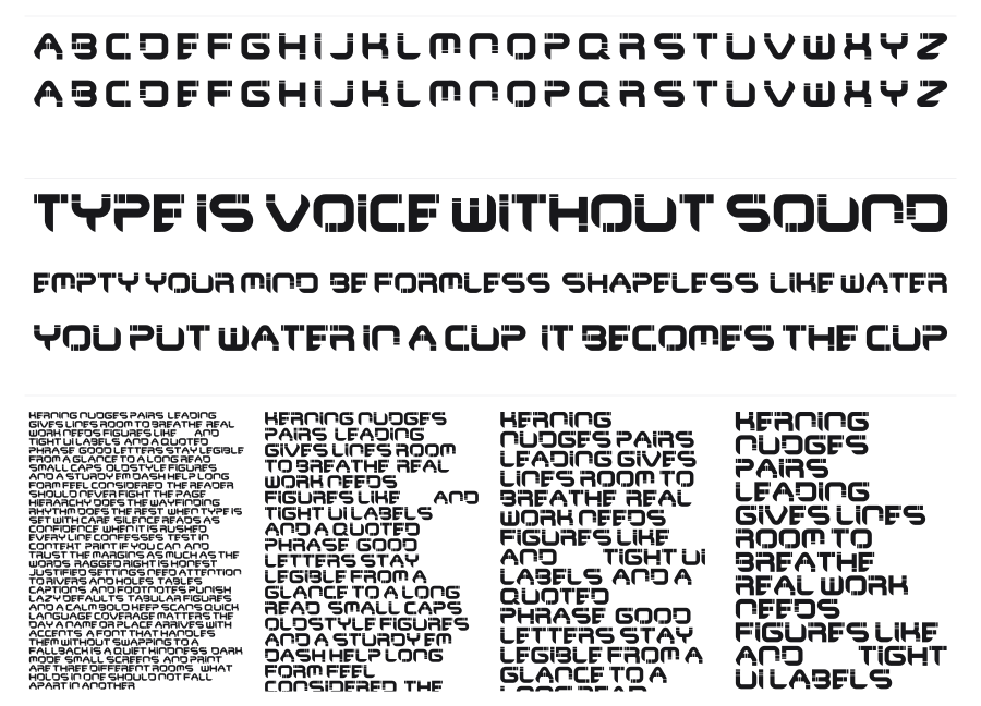 Maya Culpa specimen sheet