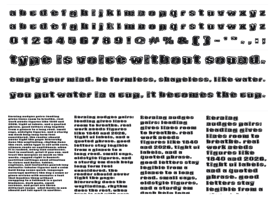 Terra specimen sheet
