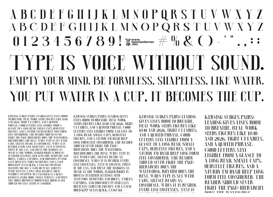 Bhifhas specimen sheet