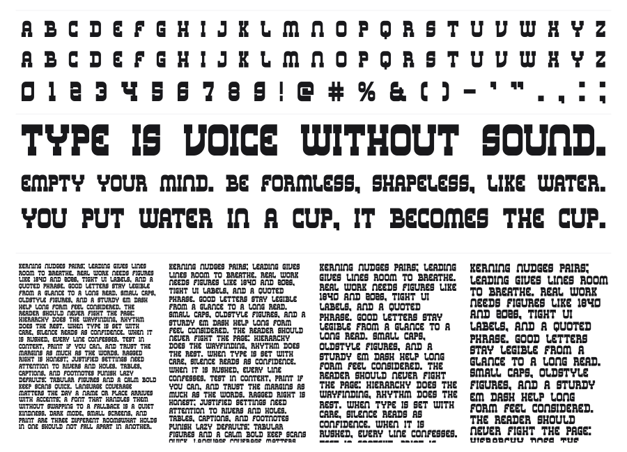 Los Banditos Serif specimen sheet