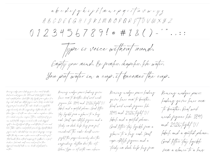 Little Hampton specimen sheet