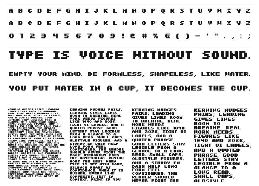 SF Intermosaic specimen sheet
