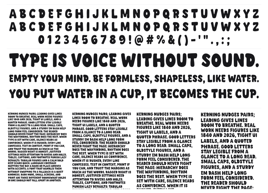 Brand Street specimen sheet