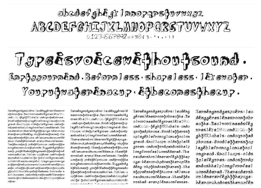 Transformation specimen sheet