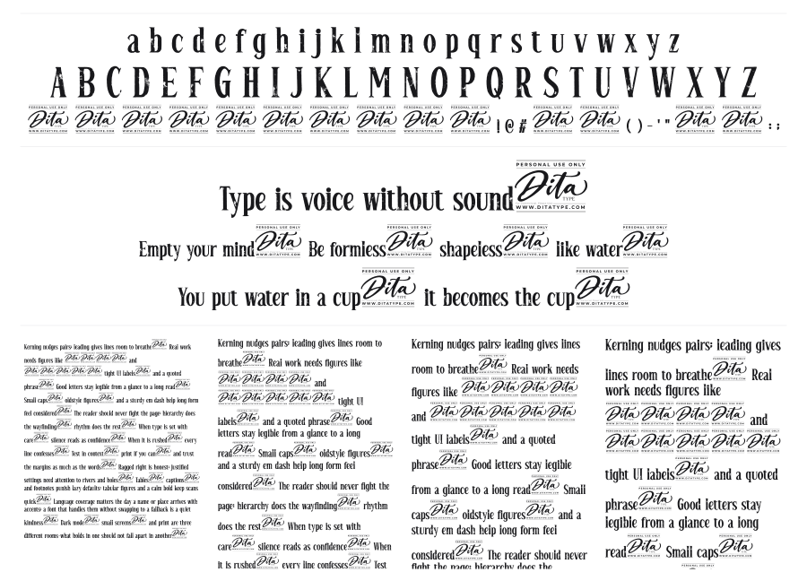 Loscarlo specimen sheet