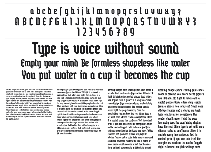 Mordova specimen sheet