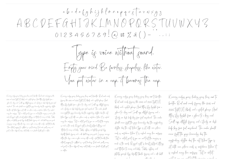 Mothell specimen sheet