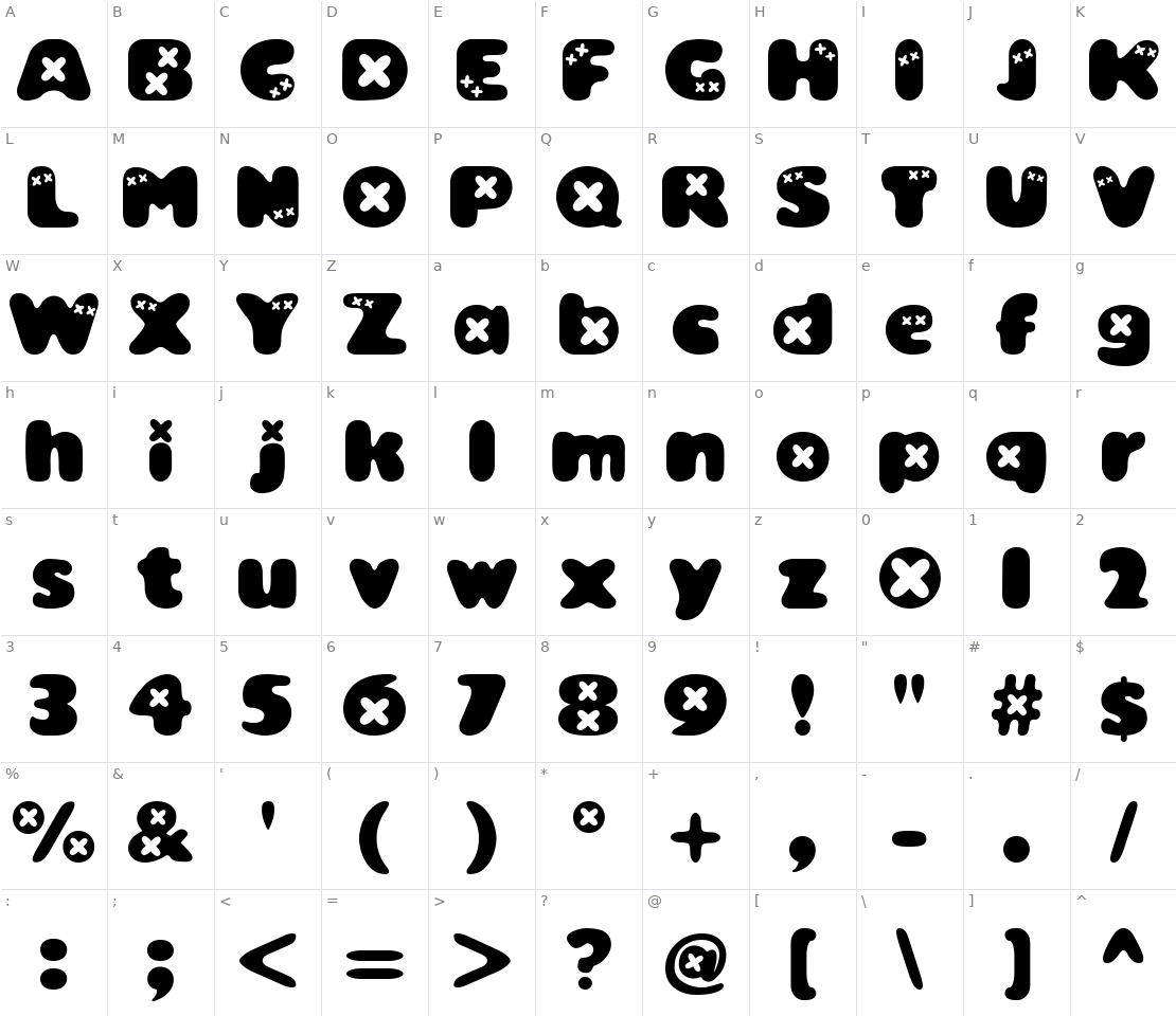 Character set for Bambino