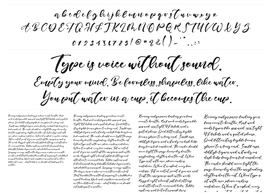 Ernest Horner specimen sheet