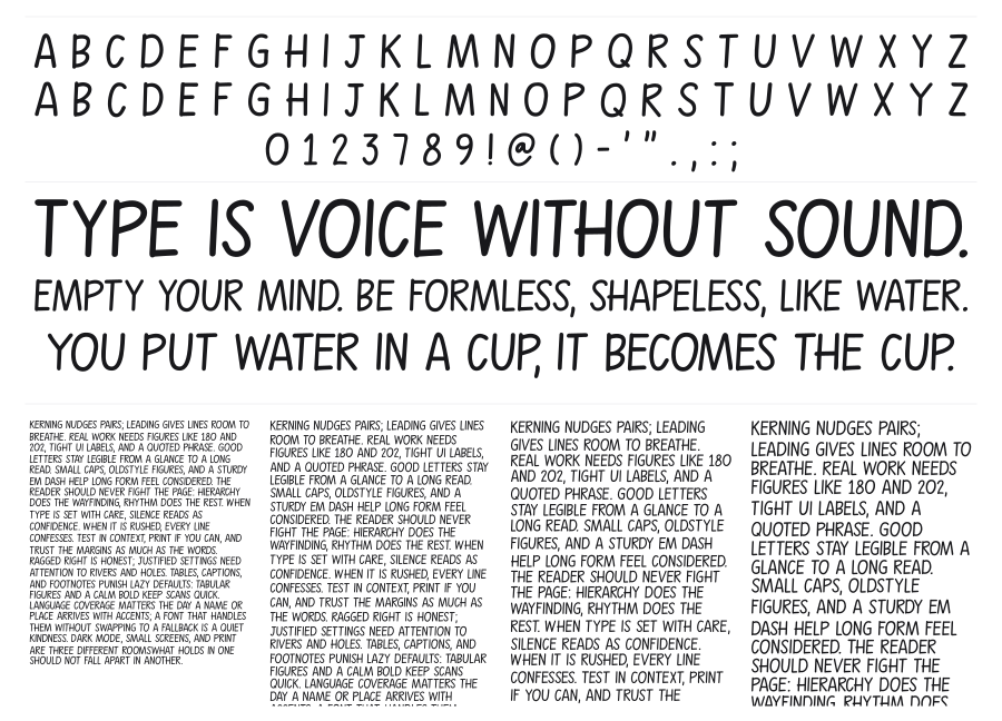Gumboots specimen sheet