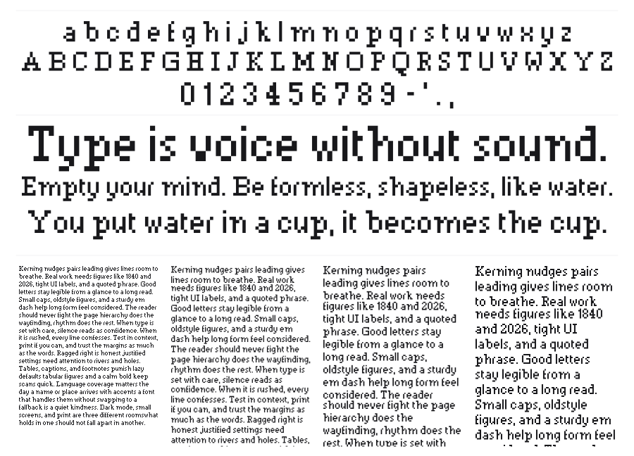 FT Serif specimen sheet