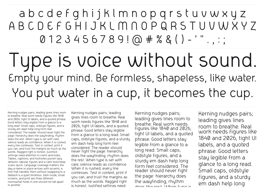 Eri Serif specimen sheet