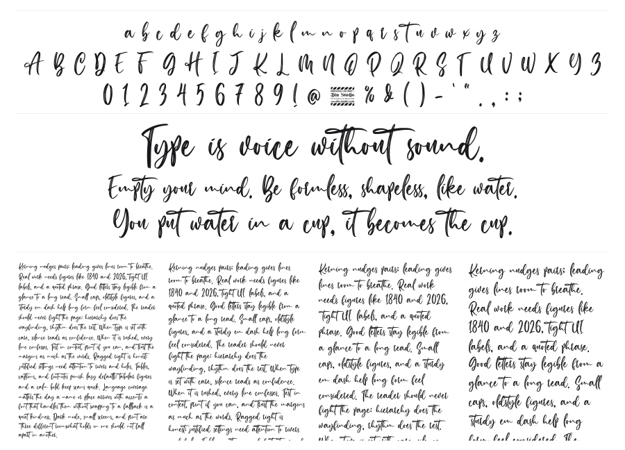 Feel Better specimen sheet