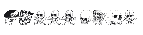 Skull Font preview