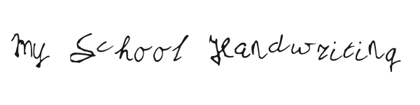 My School Handwriting preview