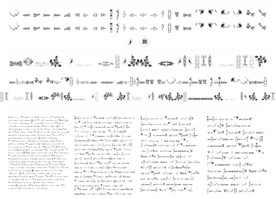 Unpublished Ornaments Two specimen sheet