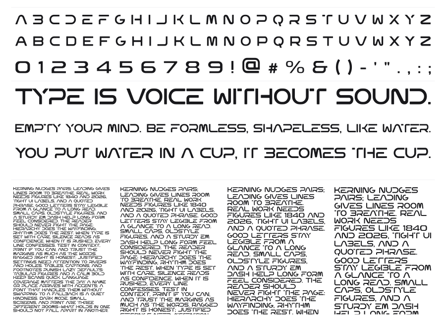Valko Capela specimen sheet