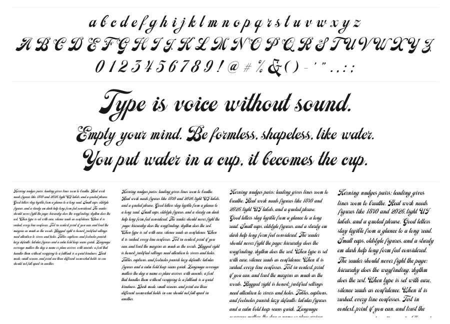 Earthgate specimen sheet