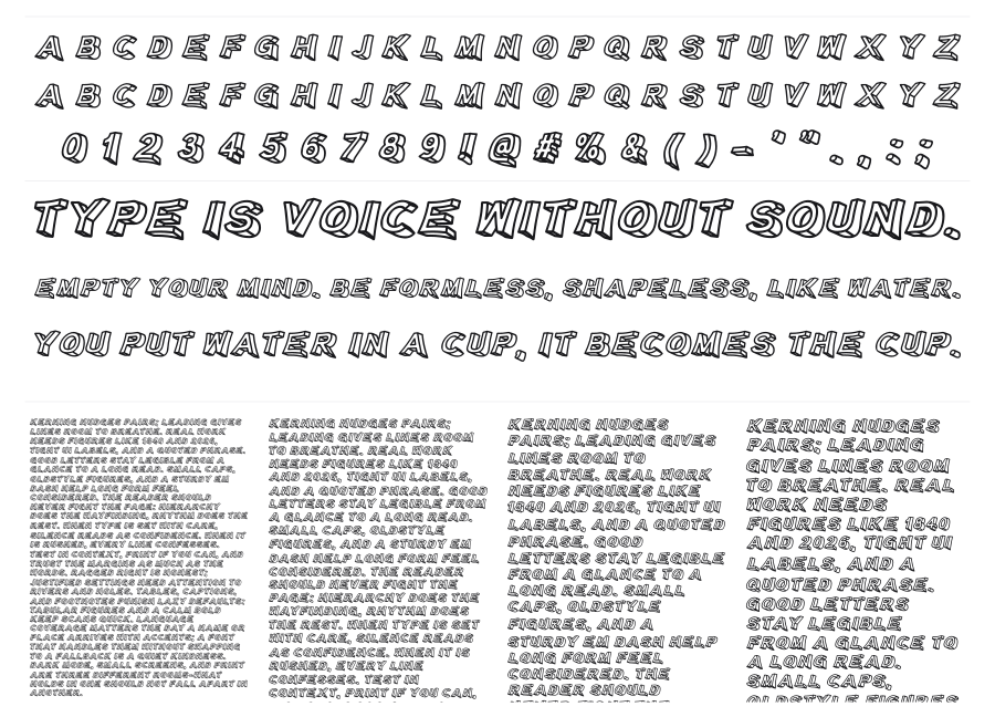 Third Street specimen sheet