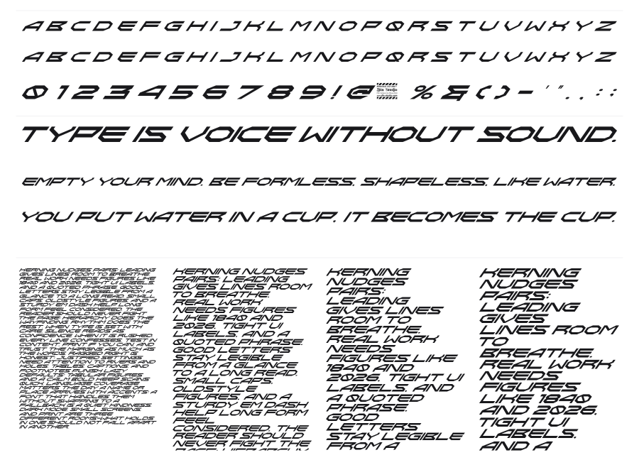 Grids specimen sheet