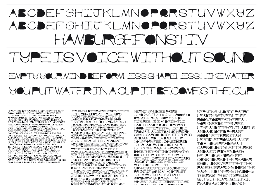 Hot Bone specimen sheet