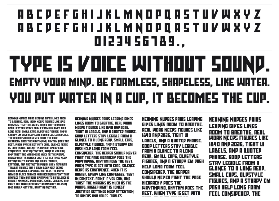 Slick specimen sheet