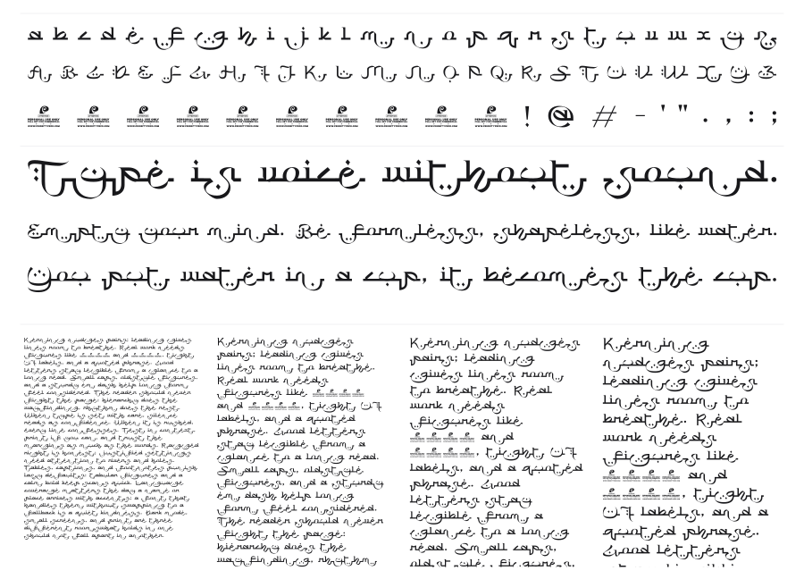 Nurokhim specimen sheet