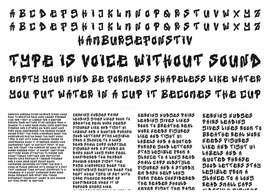 Fysrar specimen sheet