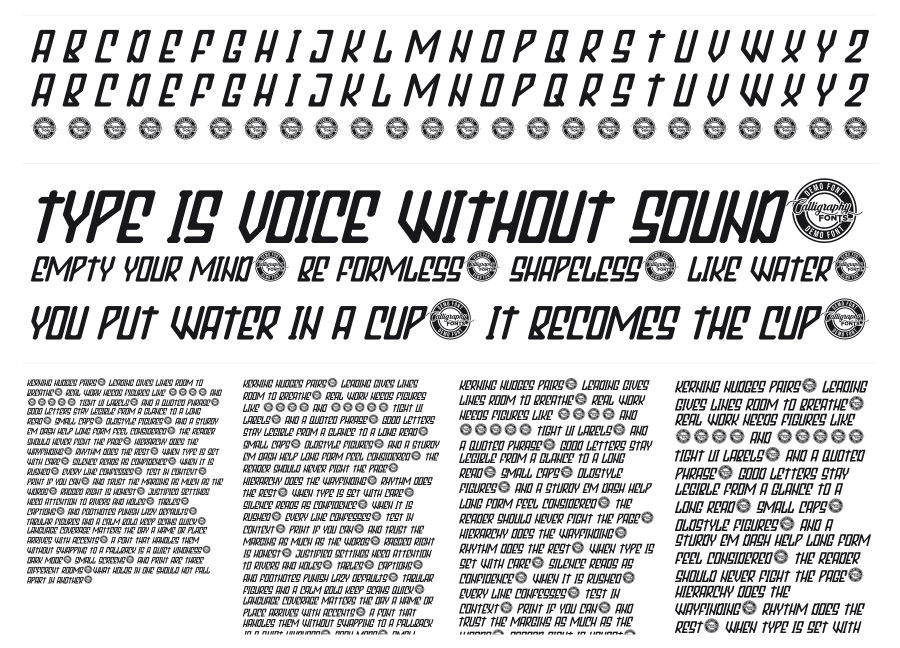 John Mike specimen sheet