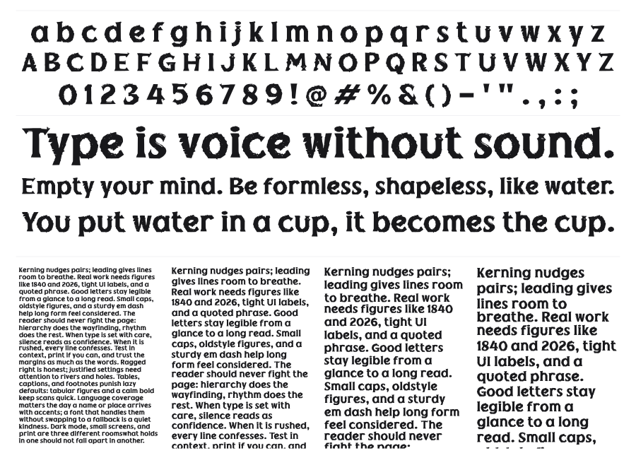j Joneva specimen sheet