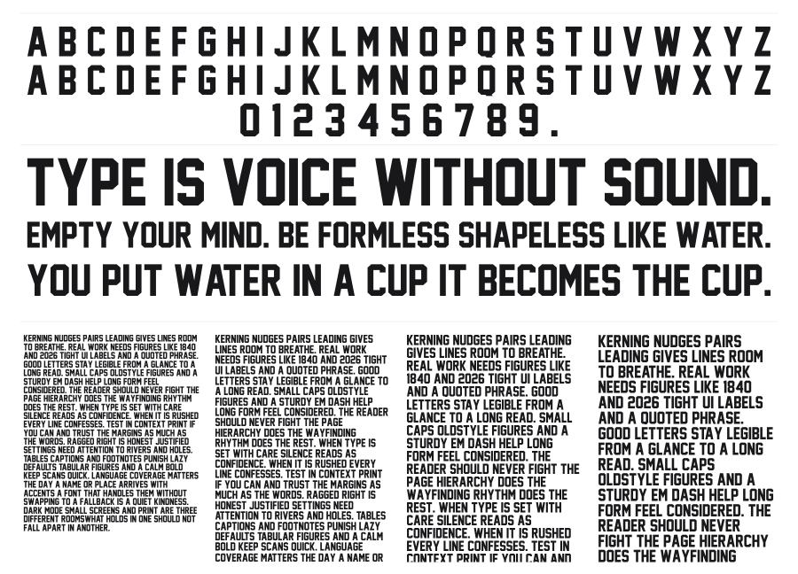 Jersey M54 specimen sheet