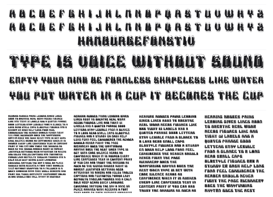 Credenza specimen sheet