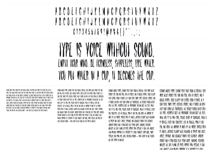 April Ten specimen sheet