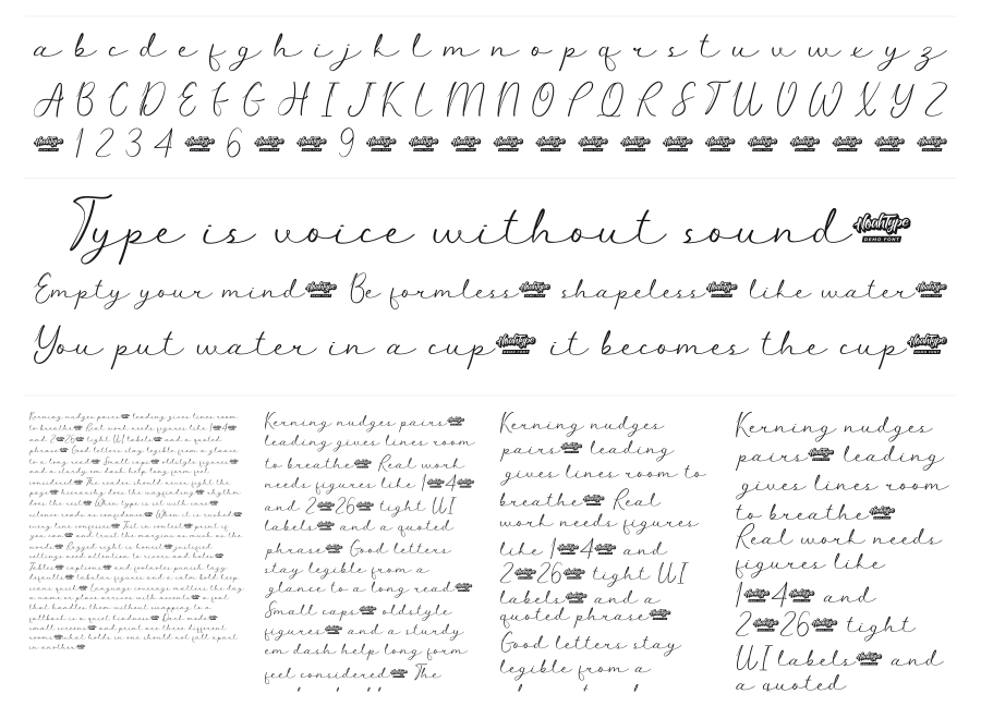 Over Thinking specimen sheet