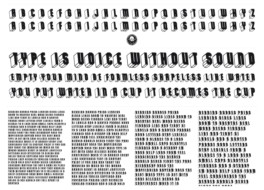 New Dimension specimen sheet