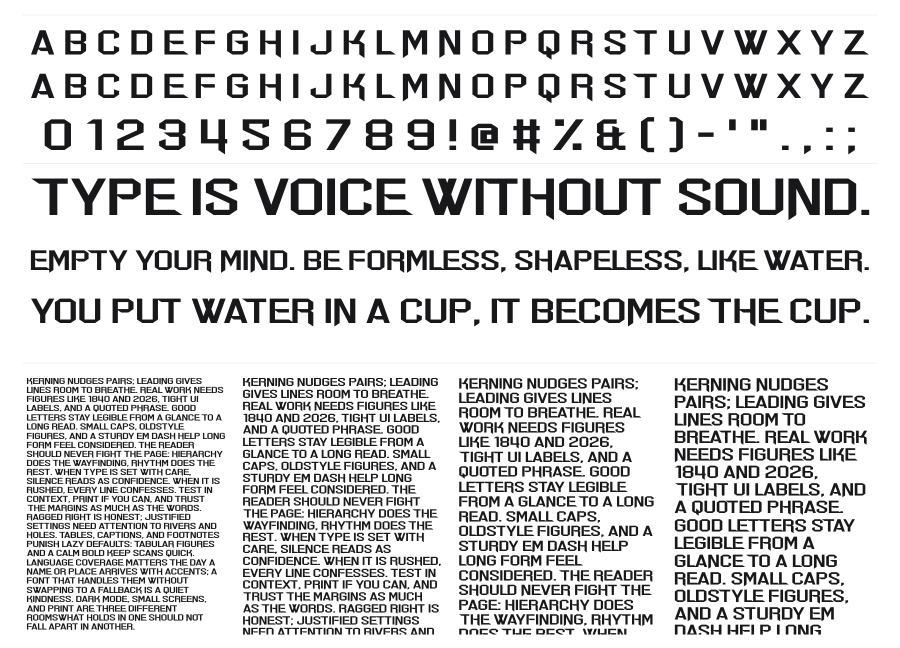 Err Hostess specimen sheet
