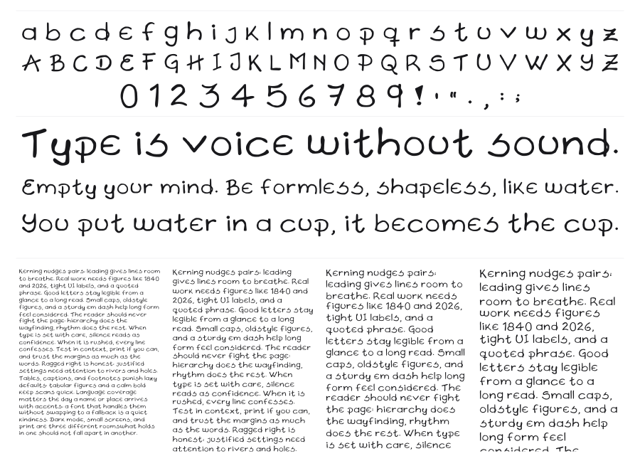 Eximia specimen sheet