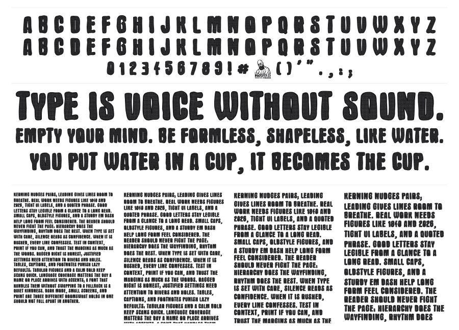 Cirujano Liberal specimen sheet