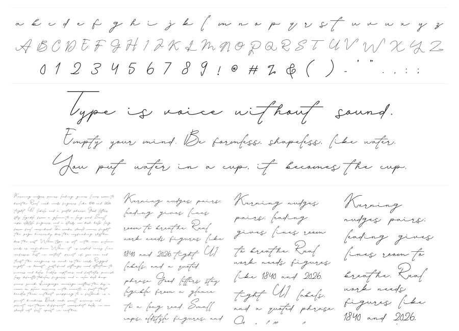 Alexandria Rose specimen sheet