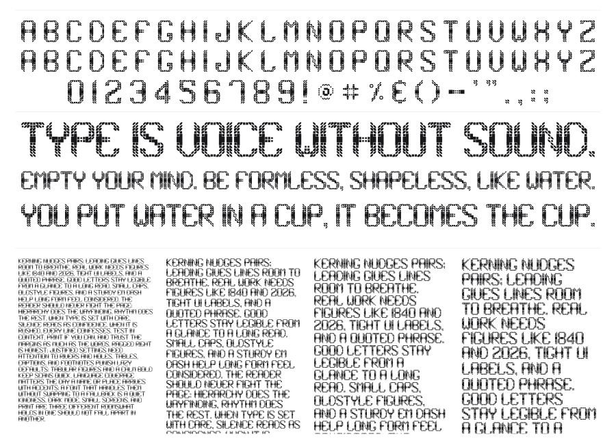 Expanse specimen sheet