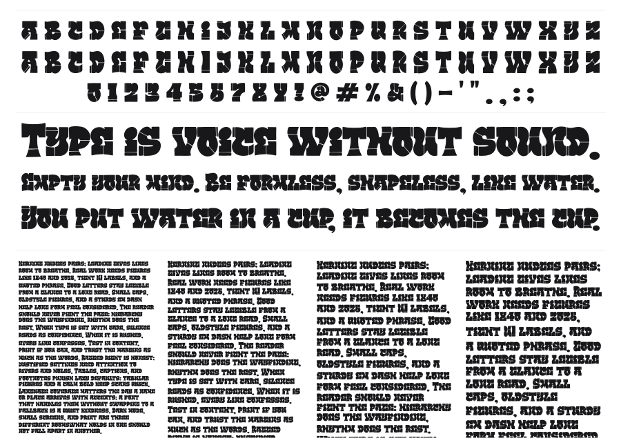 Street Lord specimen sheet