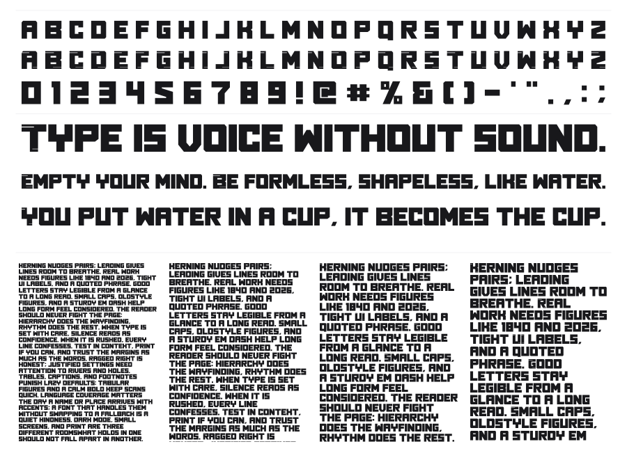 Real Young specimen sheet